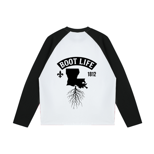 Color-Blocked Raglan Long-Sleeve T-Shirt