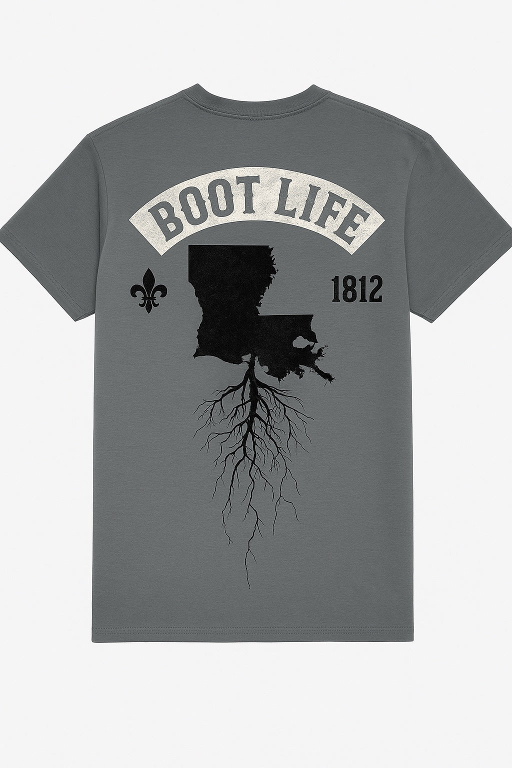 318 Big Legacy Tee back mockup in grey