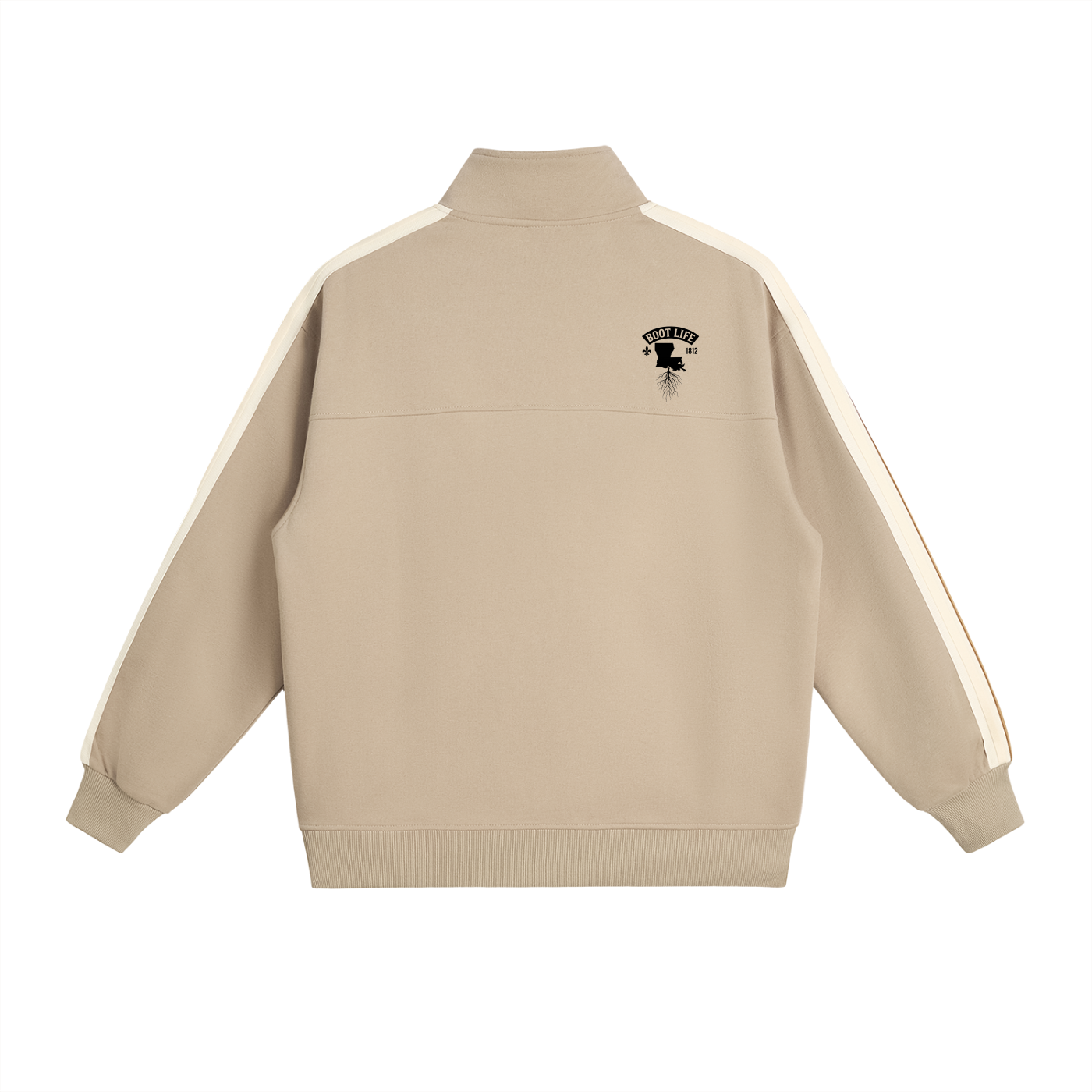 Contrast Side-Stripe Stand Collar  Jacket