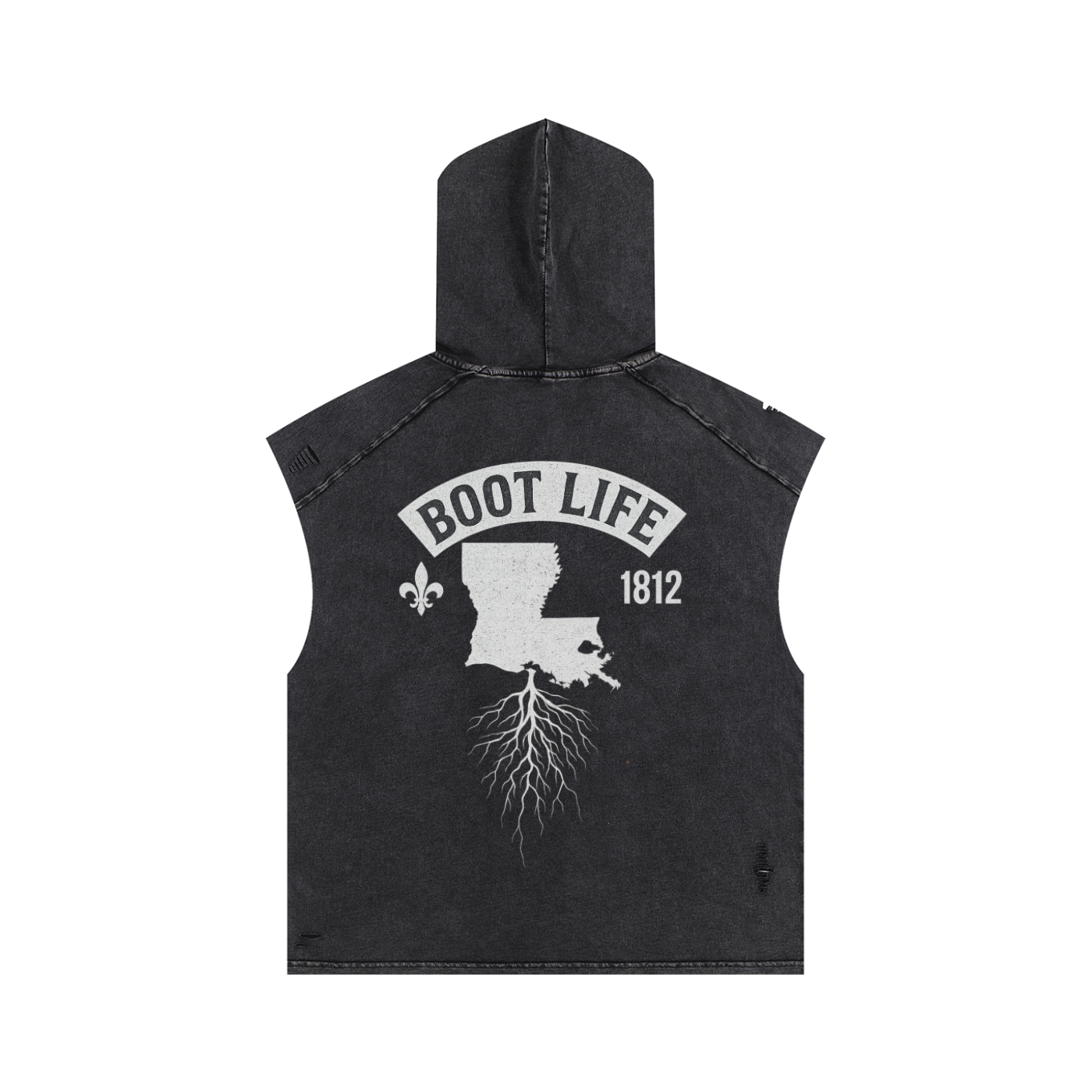 Snow Washed Boxy Hooded Tank Top