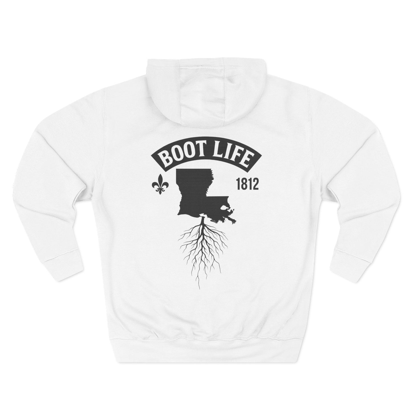 Three-Panel Fleece Hoodie